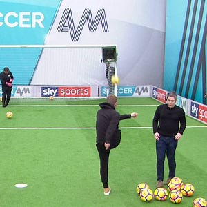 91K views · 742 reactions | Off the trampoline, chest it, flick it up, volley into top bins  A prize to the first person to successfully recreate this goal from Tubes!  | Soccer AM | Facebook