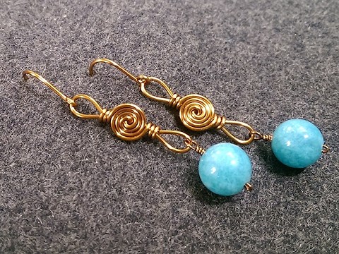 simple Wire earring - How to make wire jewelry 210