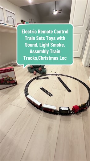 Electric Remote Control Train Sets Toys with Sound, Light Smoke, Assembly Train Tracks,Christmas Locomotive Toys Birthday Gift Toy #electrictrain #trains #toys #toy #fypage