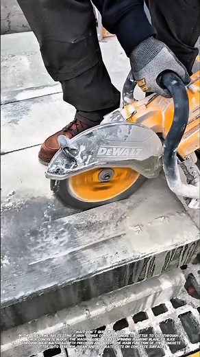 High-Power Concrete Cutter Test! Precision Cutting with a Cordless Saw.