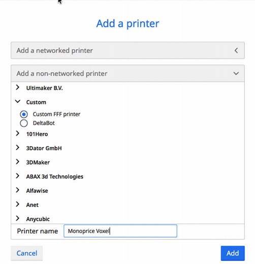 Using the Monoprice Voxel (FlashForge Adventure 3) With Ultimaker Cura