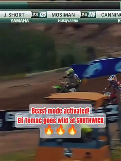 Eli Tomac goes wild at SOUTHWICK – beast mode activated! 💥💥💥 . . . . . . . #EliTomac #Southwick #BeastMode #TomacAttack #Motocross #ProMotocross #MXNationals #TomacStyle #RideRed #MMFLive | Motocross Zone