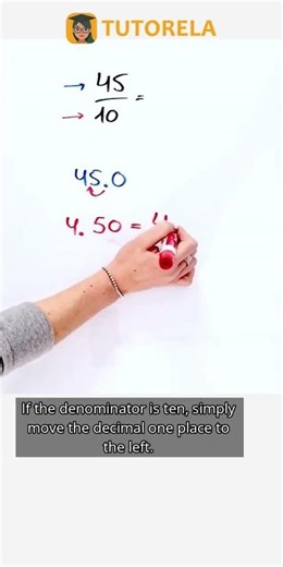 Convert 45/10 to Decimal: Easy Math Tutorial #Math #DecimalFractions-Basic