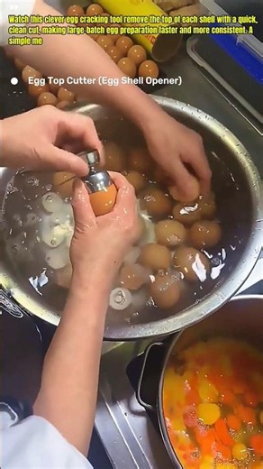 Egg Cracking Tool That Speeds Up Kitchen Prep! #KitchenHacks #FoodPrep #CookingTools