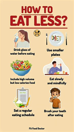 HOW TO EAT LESS NATURALLY | 6 Simple Habits to Control Appetite & Avoid Overeating