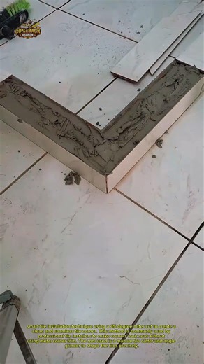 Perfect 45° Tile Corner Cutting Technique | Amazing Tile Installation Trick That Professionals Use