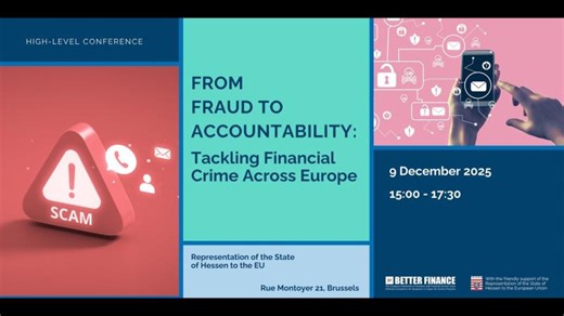 Dominic Raab | Keynote Speech on the Exploitation of AGM to Fund War, Terrorism, and Organised Crime | BETTER FINANCE - European Federation of Investors and Financial Services Users