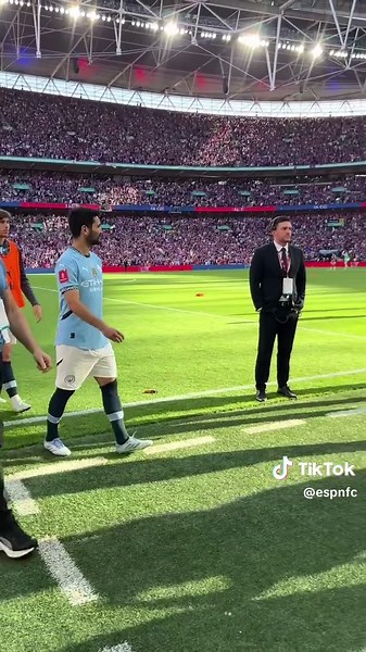 Manchester City FA Cup Final Runner-Up Medals Ceremony