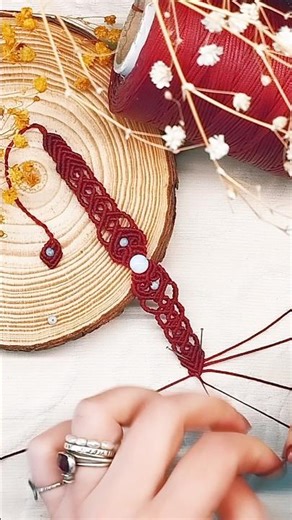 Macrame Boho Bracelet with Moonstone - Easy & Aesthetic - Μακραμέ βραχιόλι με φεγγαρόπετρα ✨