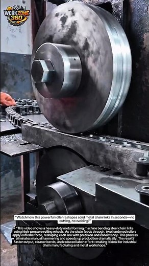 “This Machine Bends Steel Like Butter 😳🔥 You Won’t Believe This Chain Trick!”