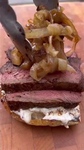 Ultimate Steak Sandwich 🥩🥪 . Steak