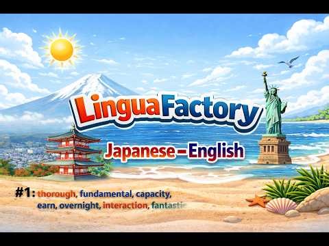 #1 Japanese - English: thorough, fundamental, capacity, earn, overnight, interaction, fantastic,jail