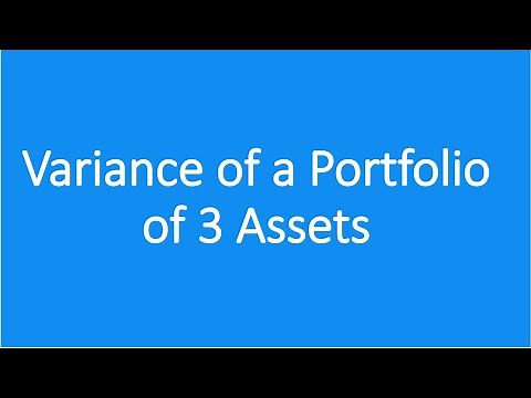 CFA Level1|Quantitative Methods|Variance of a Portfolio for 3 Assets