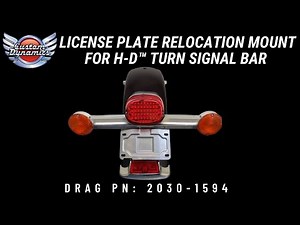 License Plate Relocation Mount for Harley-Davidson® Turn Signal Bar