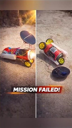 Solar Car DIY Gone Wrong 😱 | Mission Failed Robot Car Experiment 🚗❌