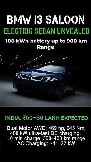 🚀 BMW i3 Electric UNVEILED! 900KM Range is Insane! #bmw #bmwi3 ##bmwm5 #automobile #india #trending