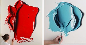 Hyperrealistic Colored Pencil Drawings Perfectly Recreate Lustrous Blobs of Paint