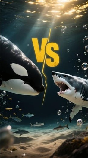 Epic Ocean Animal Battles | Killer Whale vs Great White Shark #animal #animals #‌shorts