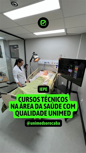 Agenda Sorocaba on Instagram: "CURSOS TÉCNICOS E DE IMERSÃO! 😱 Fomos conhecer o Instituto de Ensino e Pesquisa (IEPE) da @unimedsorocaba O IEPE oferece uma estrutura completa com a qualidade e segurança da Unimed e novas tecnologias em saúde 💚 Além disso, os estudantes têm aulas e estágios supervisionados com enfermeiros da Unimed 🩺 👉 Saiba mais em unimedsorocaba.coop.br/IEPE 📍 O IEPE fica na Rodovia Raposo Tavares, 103,5 S/N - Jardim Itanguá Envie esse vídeo pra quem sonha em trabalhar na 