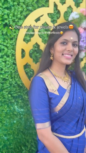 Sneham Bridal Jewellery & Imitation Jewellery on Instagram: "💫 One stop for pleats & jewels — complete your look effortlessly @sneham_bridal_jewels #jewellery #unique #affordable"
