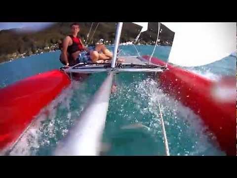 Ultra fast catamaran HAPPY CAT ULTRALIGHT - Grabner - Prototyp - Aufblasbarer Katamaran inflatable