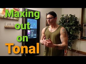 Tonal Gym Review: Maxing out on 200lbs digital weight.