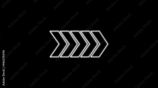 Animated arrows for the overlay video layer.arrow loading bar background animation.