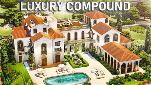 搬运：豪华家族大院 ｜ Sims 4 Speed Build   Tour ｜ NO CC