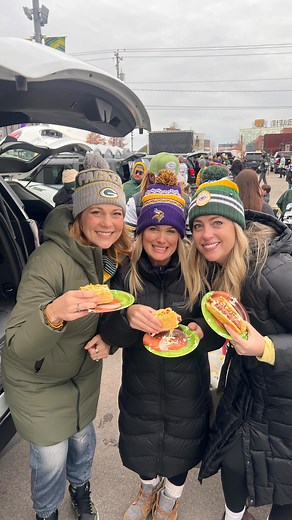 Back in Minnie after another fantastic weekend in Green Bay with the most fun crew. We even let @dez_radio wear her purple this time. 😂 We stayed in a (slightly dumpy) old house, set up a perfectly classic tailgate situation, soaked up a @packers victory at @lambeaufield, lost money at the local casino and chatted about allllll the topics. Nothing like a great weekend away with incredible friends! Already can’t wait for next year…although let’s book a different Airbnb lol. | Elizabeth Ries