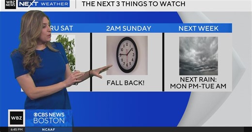 Next Weather: WBZ Evening Update For November 1