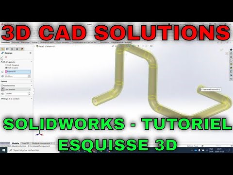 Solidworks - Esquisse 3D - Tutoriel
