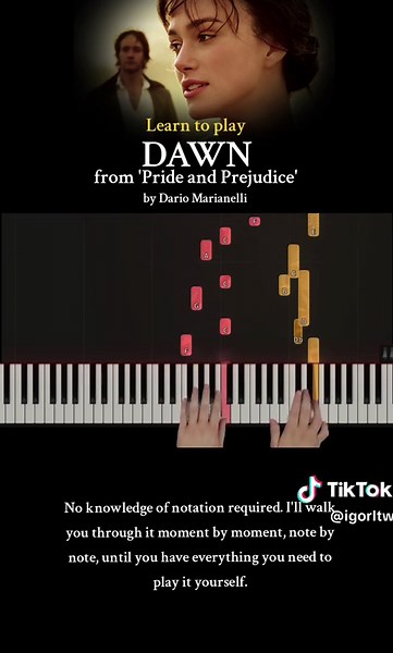 Part 1 Piano Tutorial: Dawn from 'Pride and Prejudice' by Dario Marianelli #PianoTutorial , #selftaught #PianoLessons , #pianotutorials , #tutorials , #selflearning , #autodidact , #musiclessons #kieraknightley #prideandprejudice #dawn #dawnprideandprejudice #dariomarianelli #janeausten #janeaustenprideandpredjudice