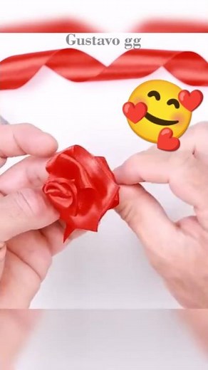 How to make simple easy flower 🌹 how to make rose flower 🌹 ribbon flower