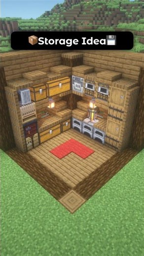 Simple Aesthetic Storage Room Design Idea In Minecraft! 📦💾