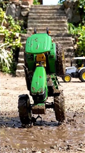 #shortsfeed#funny#tractor with a black canopy stuck in