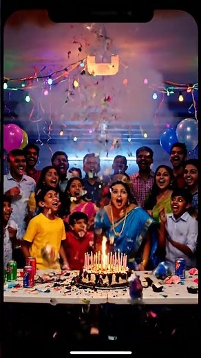 Helium Balloon Explodes Birthday Cake in Chaos