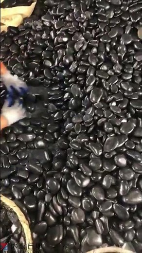 Riverstone Polished Black Pebble Stone Landscaping