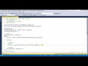 T-SQL loop over query results using row number :: Row num