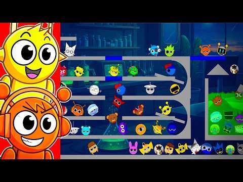 Reacting to SPRUNKI SCIENCE LAB Marble Race!