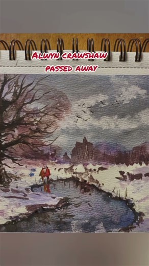 snow scene watercolor...#shorts #christmasseason #snowscene #winterwonderland #snowylandscapes