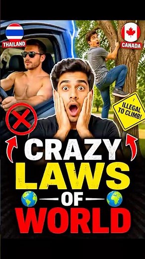 These Crazy Laws Actually Exist Around the World😱 #facts