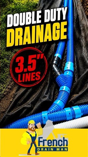 3.5" French Drain + Downspout Line = One Clean Exit