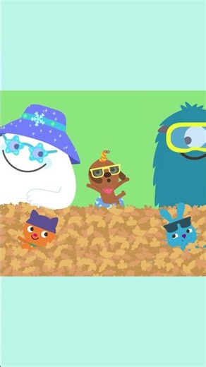 Swimming in Leaves 🍁 | Sago Mini | Harvey's Pile of Leaves Music Video for Kids