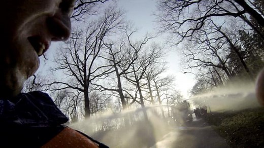 What's it like to be hit by a water cannon? – video