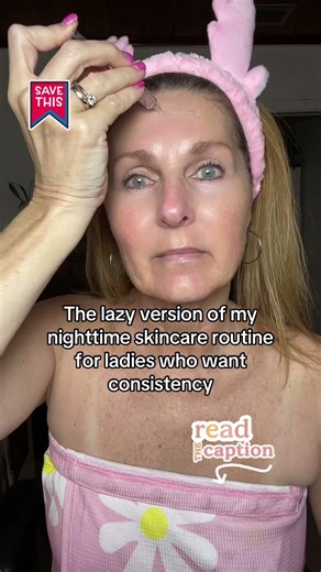 Save for later! If you’re over 40, consistency matters more than having a 12-step skincare routine