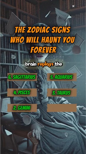 46K views · 549 reactions | The Zodiac Signs Who Will Haunt You Forever 6. Sagittarius, memory of chaos lingers. 5. Aquarius, you’ll never understand them. 4. Pisces, dreams remind you of them. 3. Taurus, scent stays in your walls. 2. Gemini, your brain replays the conversations. 1. Scorpio, they become your ghost. #astrology #astrologia #astrologysigns #astrologylover #astrologymemes #zodiacsignsbelike #zodiac #zodiaco #zodiacmemes #zodiacsign #zodiaclove | Zodiac Signs | Facebook