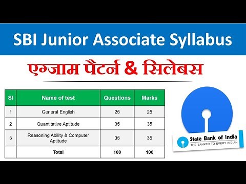 SBI Clerk Junior Associate Syllabus 2024|SBI Junior Associate Syllabus 2024|SBI Clerk Syllabus 2024