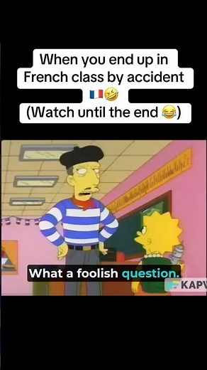 When you end up in French class by accident #thesimpsons #simpsons #french #learnfrench #funny #fun