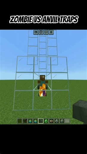 Zombie Vs Anvil Traps 😱 #shorts #minecraft