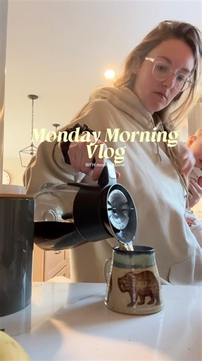 Forever romanticizing slow mornings before I have to open my computer #cookingwithkids #workingmom